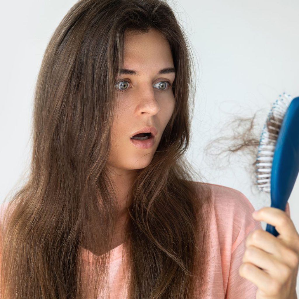 Excessive Hair Fall for a woman taking a Hair PRP treatment at facelit