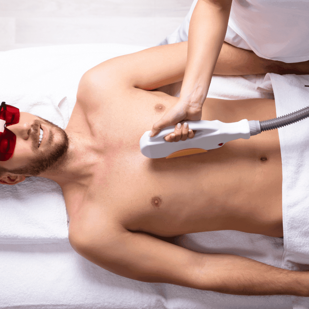 Laser Hair Reduction at back chest at facelit